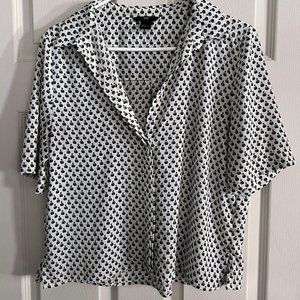 H&M Black and White Summer Blouse